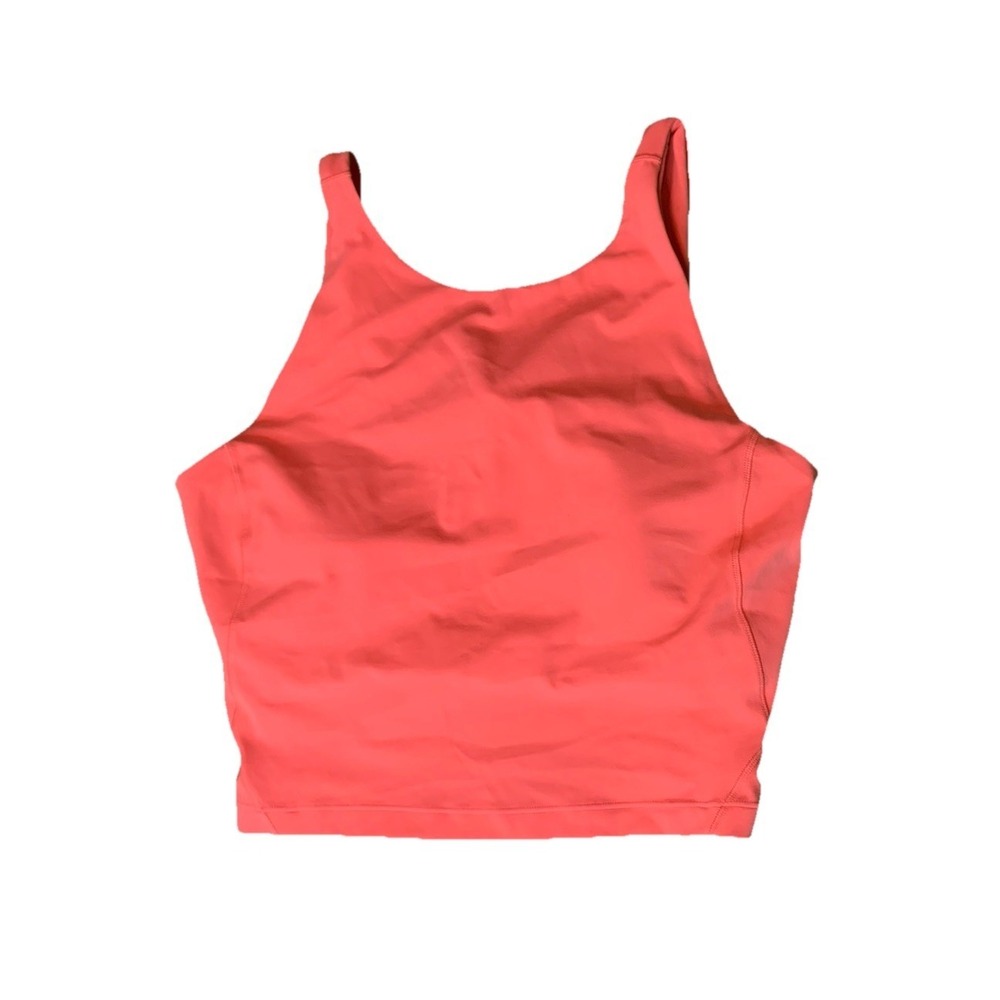 Lululemon Wunder Train Longline Bra Size 10 Orange Frappe